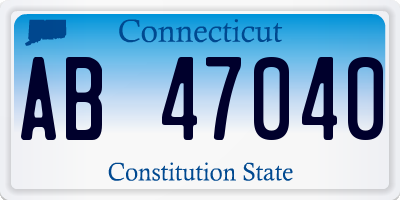 CT license plate AB47040