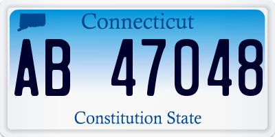 CT license plate AB47048