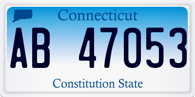 CT license plate AB47053