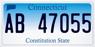 CT license plate AB47055