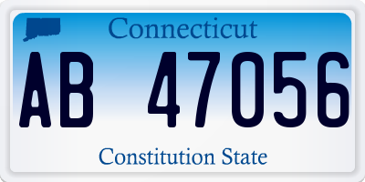 CT license plate AB47056