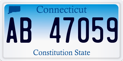 CT license plate AB47059