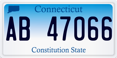 CT license plate AB47066