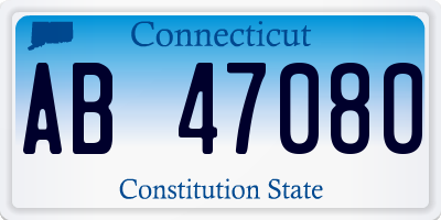 CT license plate AB47080