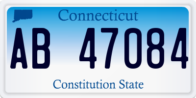 CT license plate AB47084