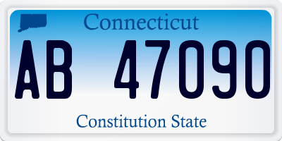 CT license plate AB47090