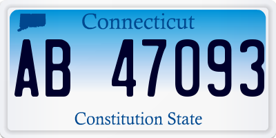 CT license plate AB47093