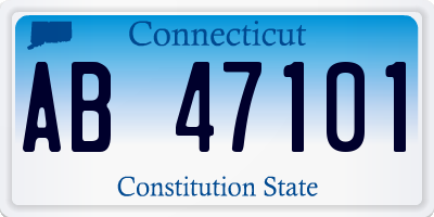 CT license plate AB47101