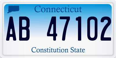 CT license plate AB47102