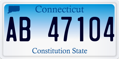CT license plate AB47104