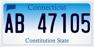 CT license plate AB47105