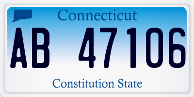 CT license plate AB47106