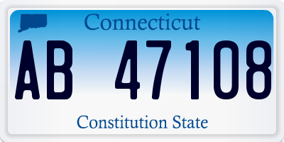 CT license plate AB47108