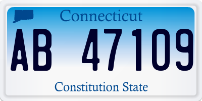 CT license plate AB47109