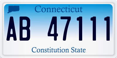CT license plate AB47111