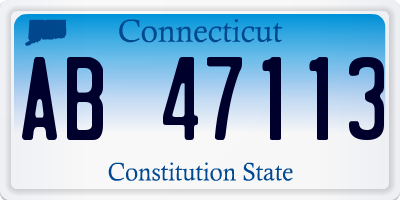 CT license plate AB47113