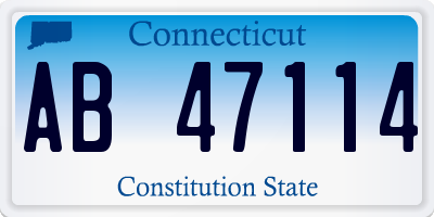 CT license plate AB47114