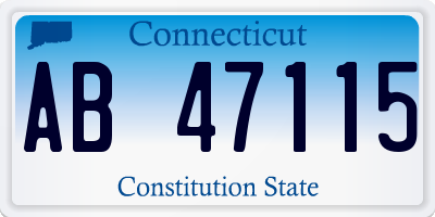 CT license plate AB47115