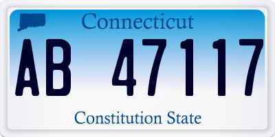 CT license plate AB47117