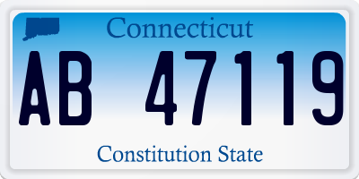 CT license plate AB47119