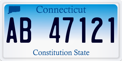 CT license plate AB47121