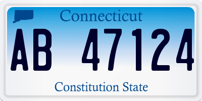 CT license plate AB47124