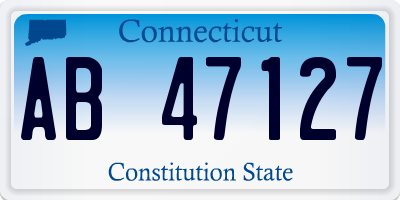 CT license plate AB47127