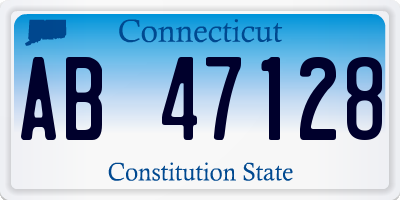 CT license plate AB47128