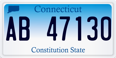 CT license plate AB47130