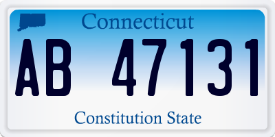 CT license plate AB47131