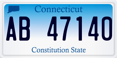 CT license plate AB47140