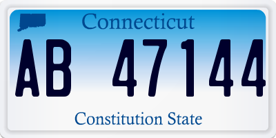 CT license plate AB47144