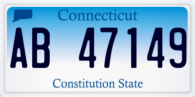 CT license plate AB47149