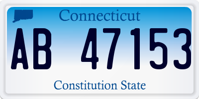 CT license plate AB47153
