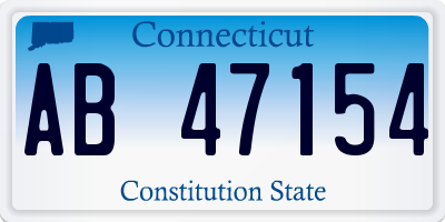 CT license plate AB47154