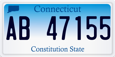 CT license plate AB47155