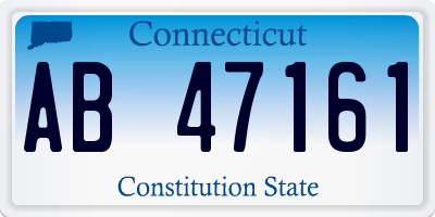 CT license plate AB47161