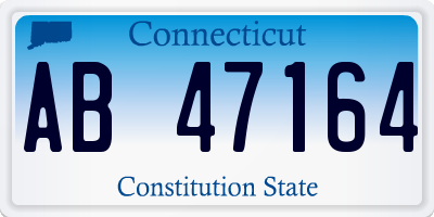 CT license plate AB47164