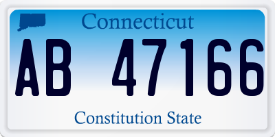 CT license plate AB47166