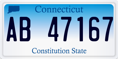 CT license plate AB47167