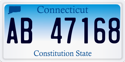 CT license plate AB47168