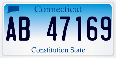 CT license plate AB47169