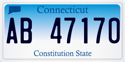 CT license plate AB47170