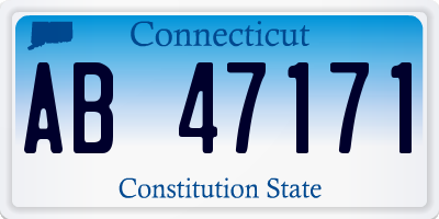CT license plate AB47171