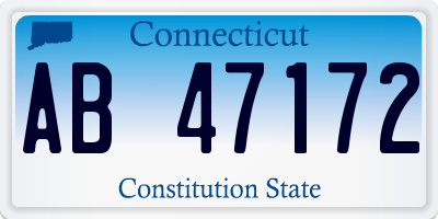 CT license plate AB47172