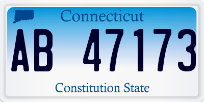 CT license plate AB47173