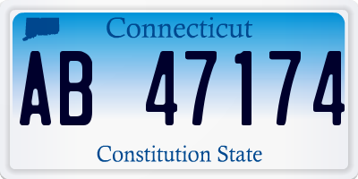 CT license plate AB47174
