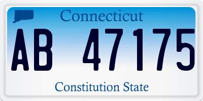 CT license plate AB47175