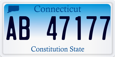 CT license plate AB47177