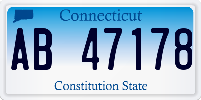 CT license plate AB47178